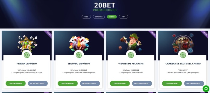 20Bet casino bono